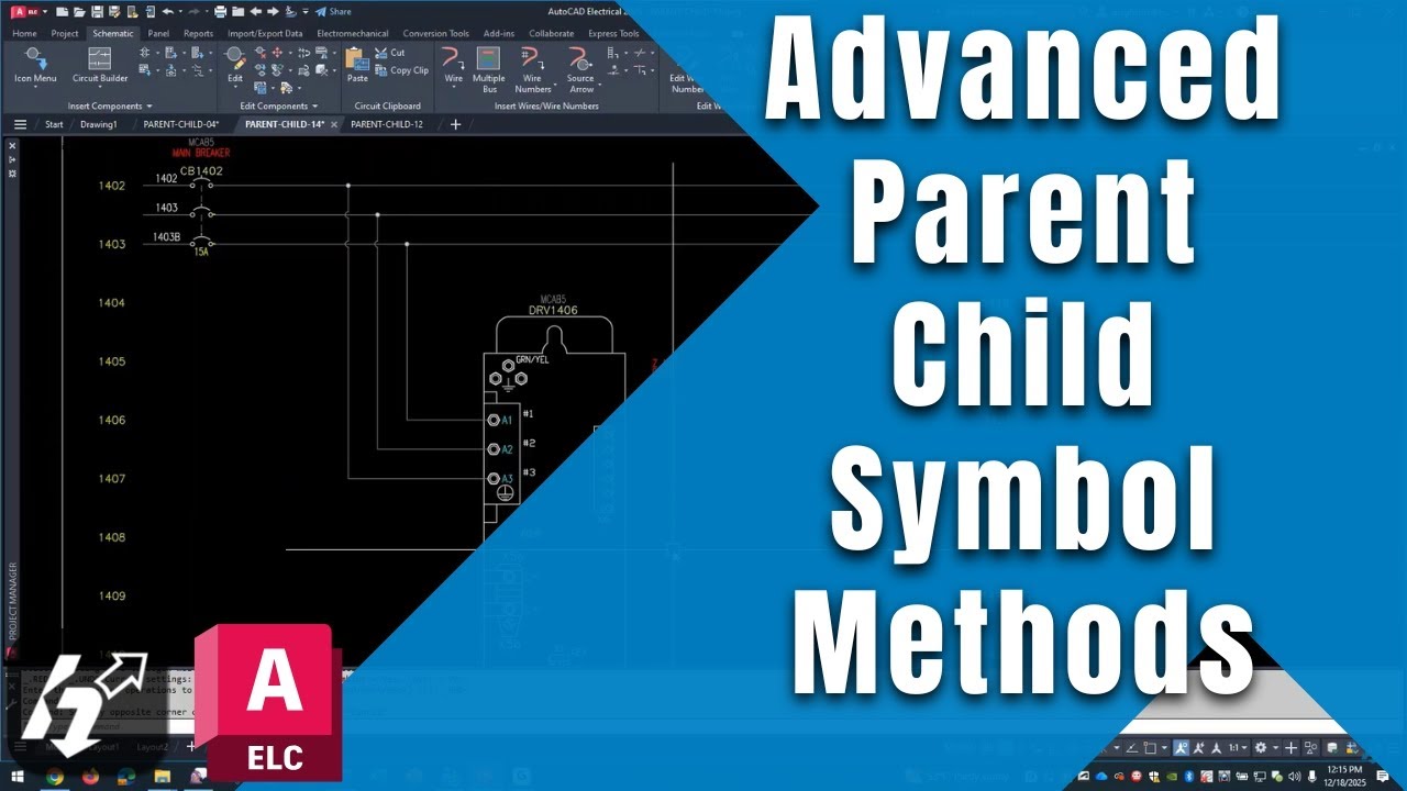 AutoCAD Electrical Deep Dive Advanced Parent Child Symbol Methods