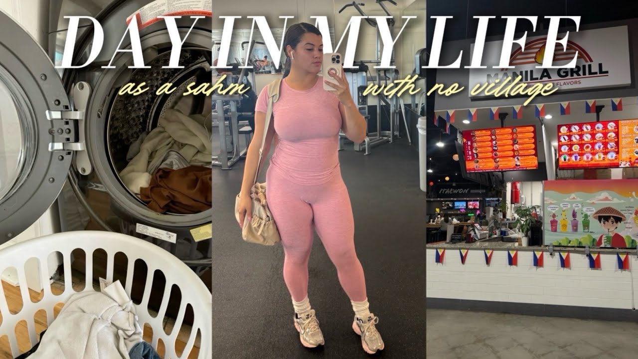 Day in My Life as SAHM with No Village | Mom of Two, Gym, Cleaning & Dinner