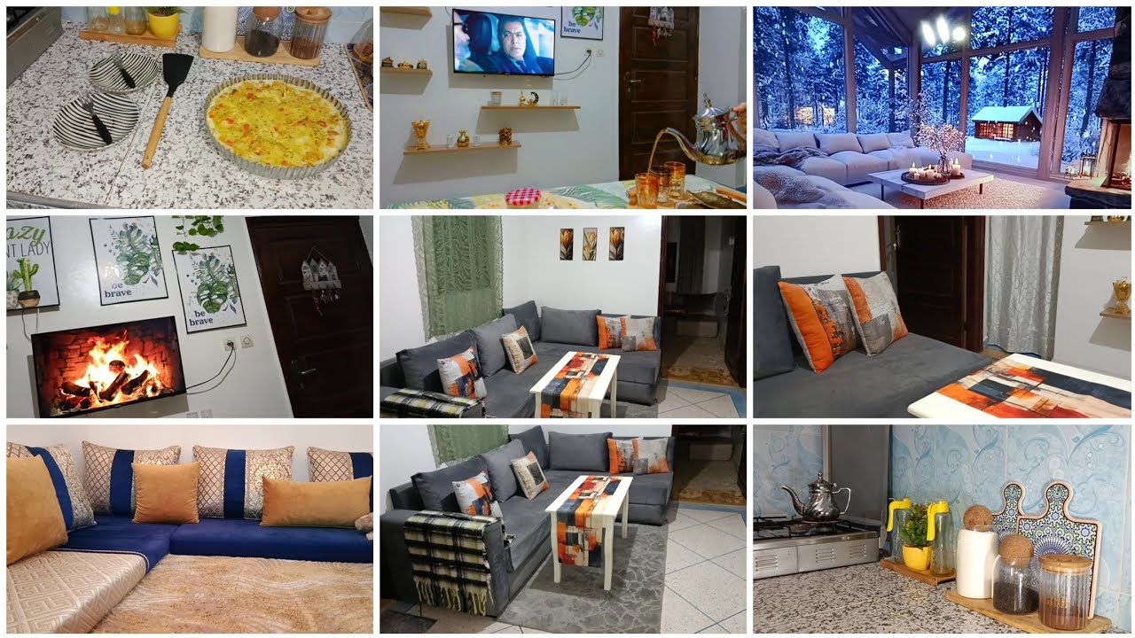 روتين شتوي دافئ🌦️تغيير بسيط فسيجور🏡أفكار للعشاء🥧روتين مسائي حقيقي بلا زواق🫧كيش بالبطاطس🥔🧅