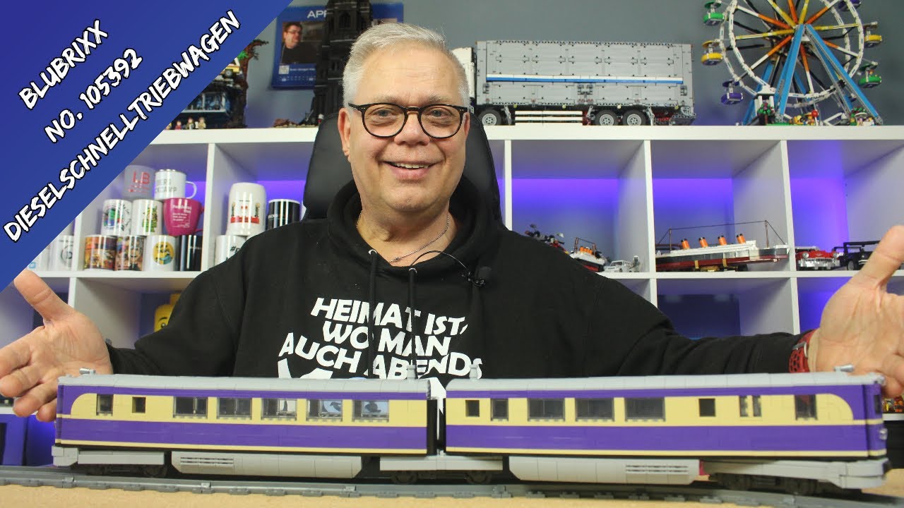 Endlich wieder Eisenbahn - Bluebrixx No.105392 Dieselschnelltriebwagen (7w) mit Jakobs-Drehgestell