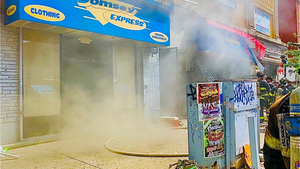 FDNY BOX 2397 - FDNY BATTLING A 10-75 COMMERCIAL FIRE ON MORRIS AVENUE IN THE BRONX IN NEW YORK CITY
