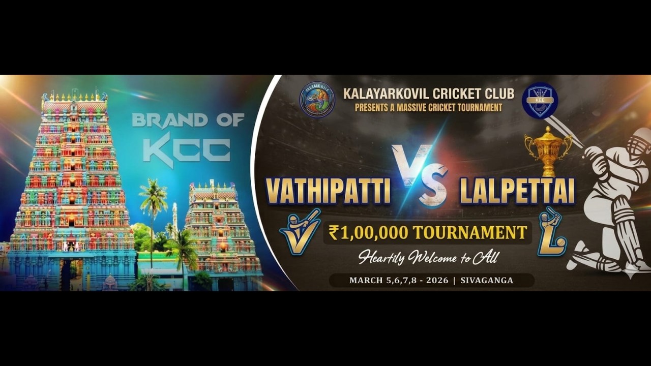KALAIYARKOVIL 1LAKH TOURNAMENT MATCH-3 LALPETTAI VS VATHIPATTI