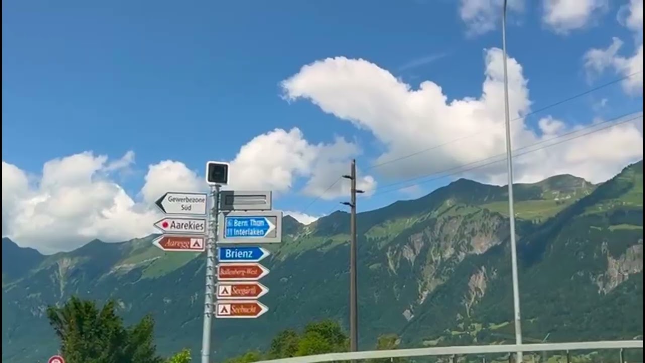 Scenic Alpine Drive in Switzerland | Brienz Fairytale Village Roads