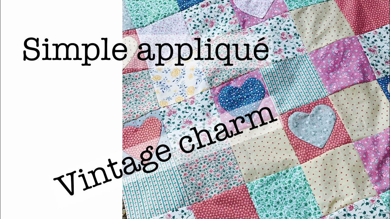 Simple appliqué | 5 inch squares | calico 💕 