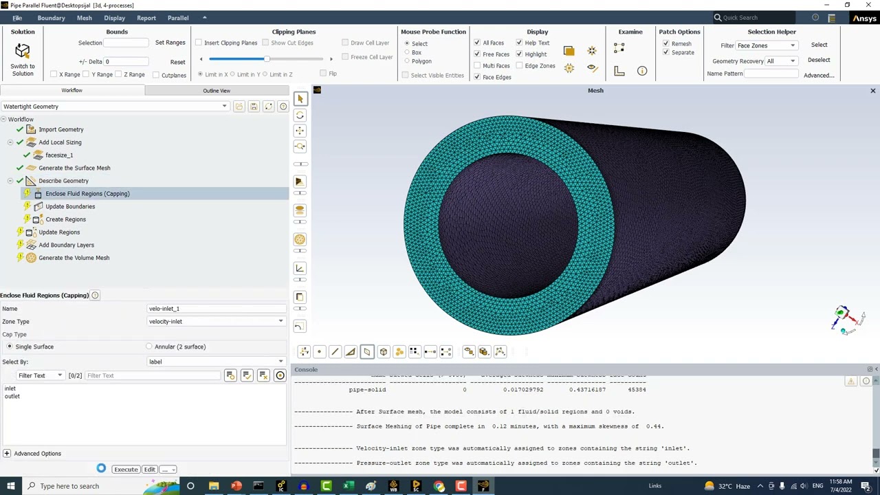 Creating high quality mesh quickly in Fluent meshing 2022 R1