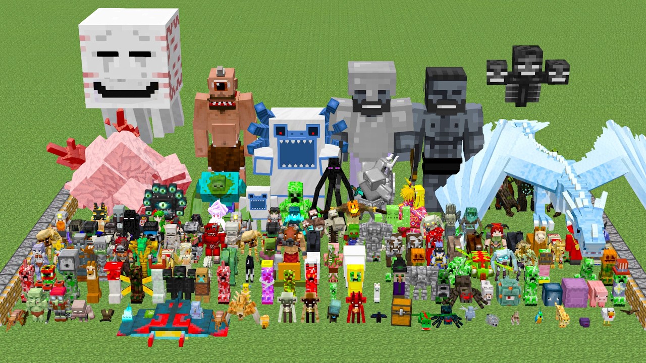 all minecraft mobs x1000 combined