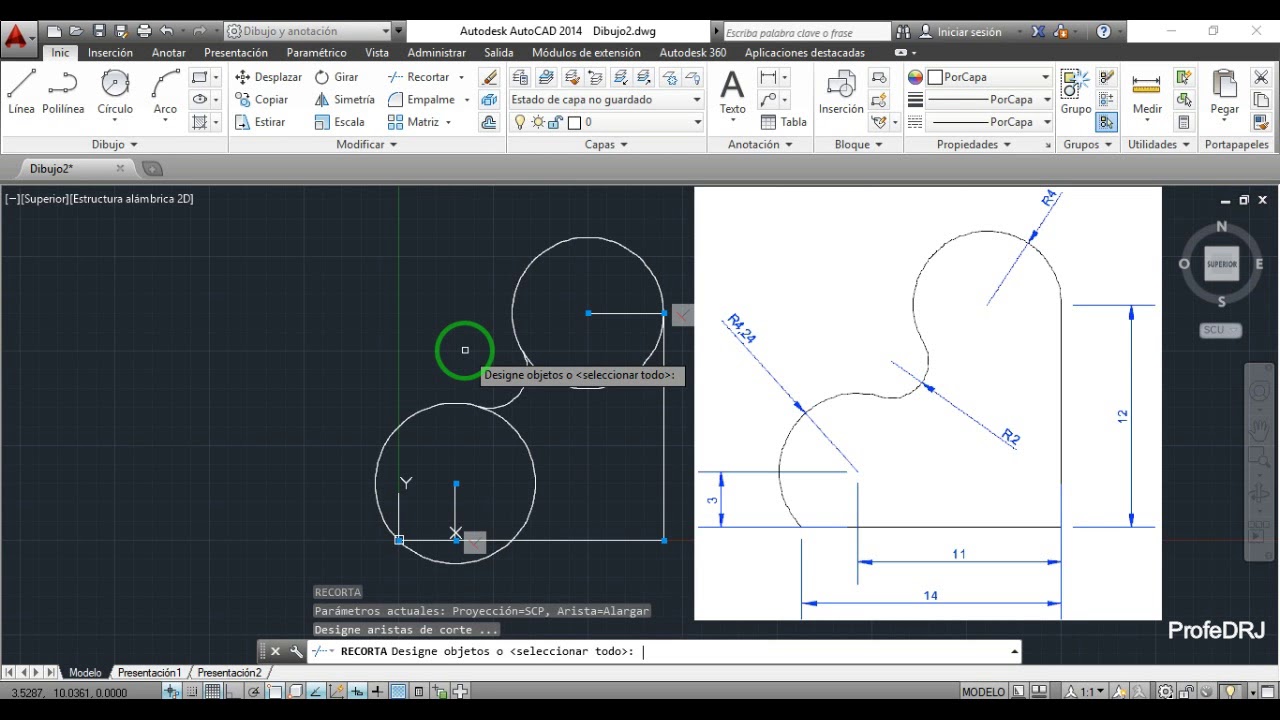 AutoCAD - Lección 2 (Juntar, Desfase, Descompner, Empalme, Simetría y Escala)
