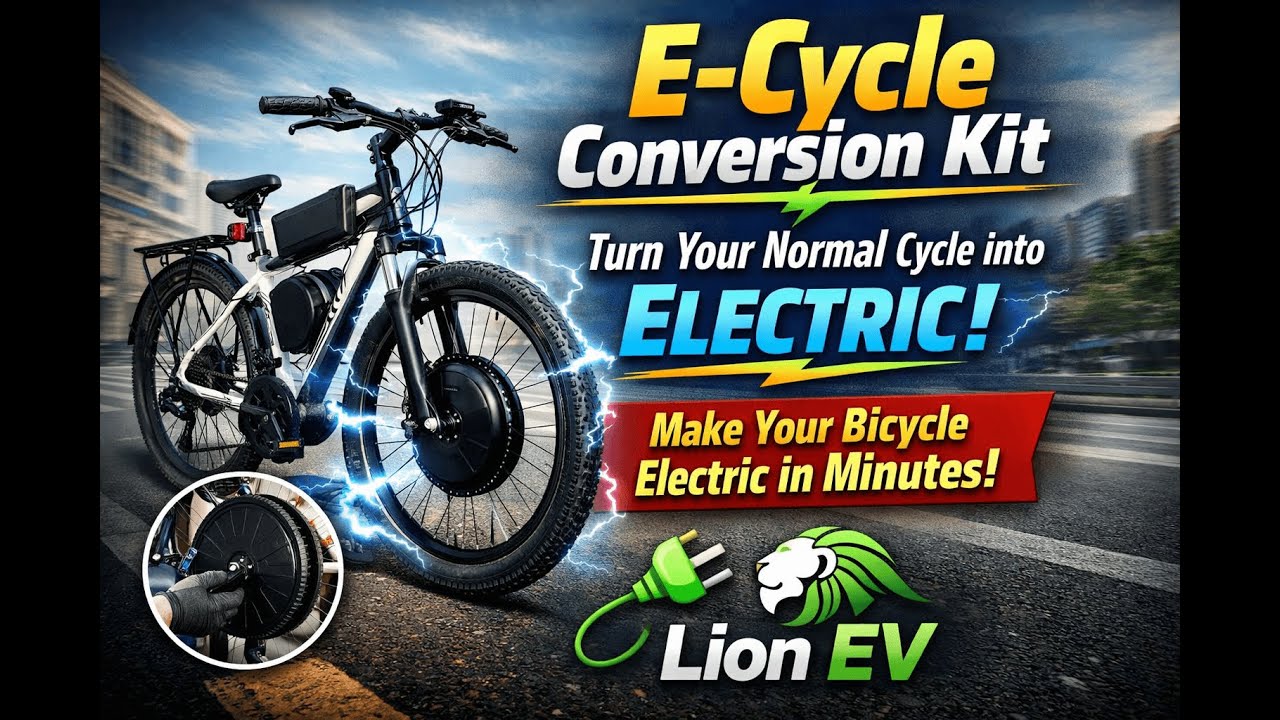 E-Cycle Conversion Kit ⚡ Turn Your Normal Cycle into Electric Make Your Bicycle Electric in Minutes