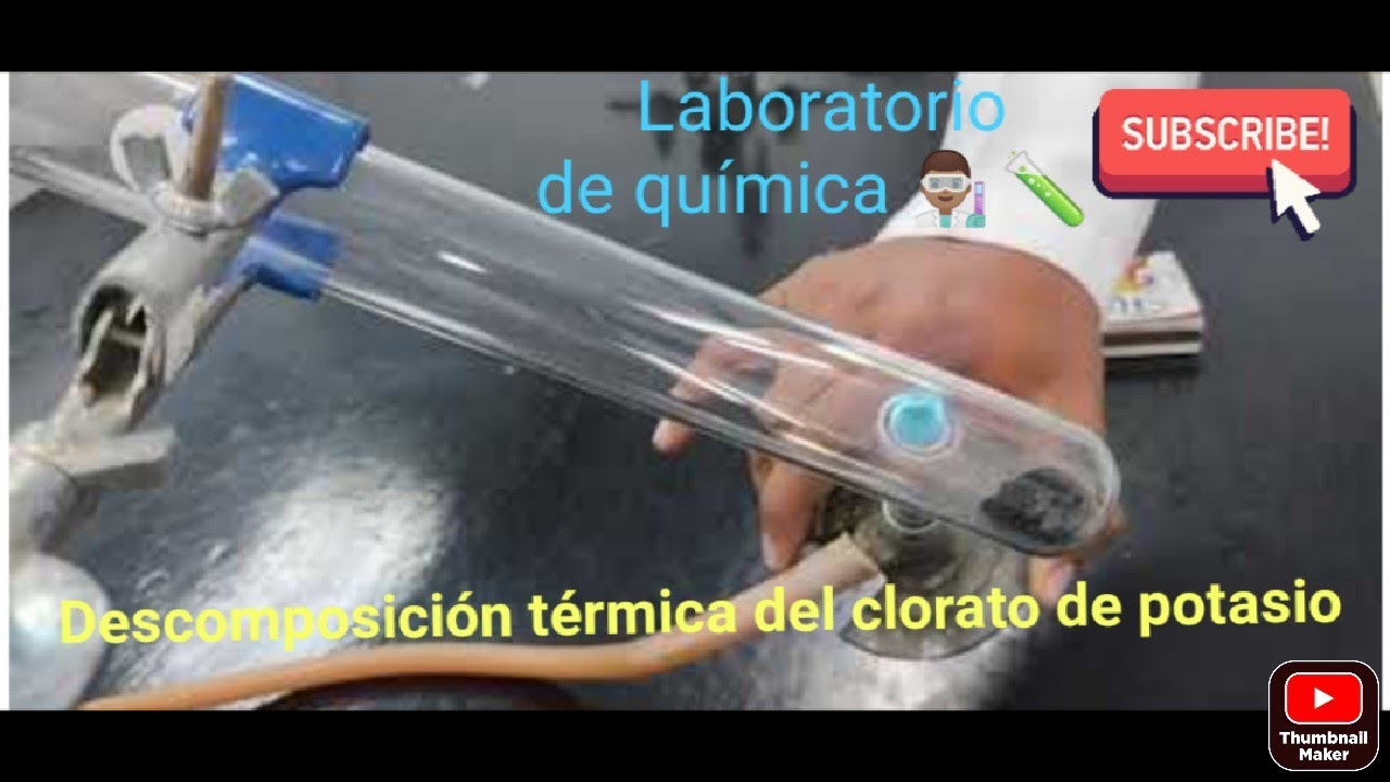 Producción de oxígeno por descomposición térmica del clorato de potasio
