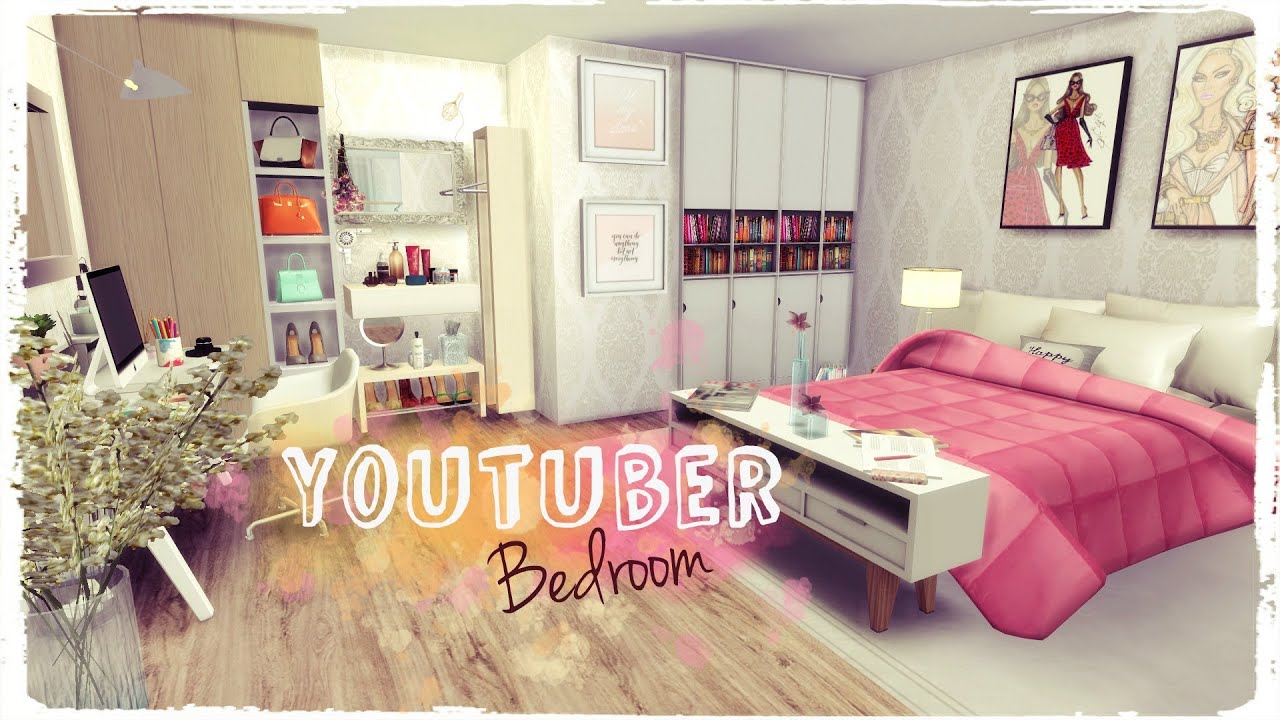 Sims 4 - Youtuber Bedroom (Build & Decoration)