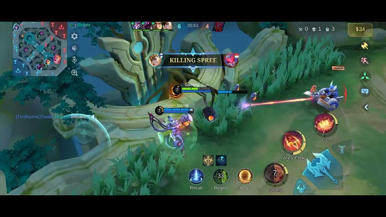 #mobilelegends Pakai Hero Hanabi Buat Mid, auto Win
