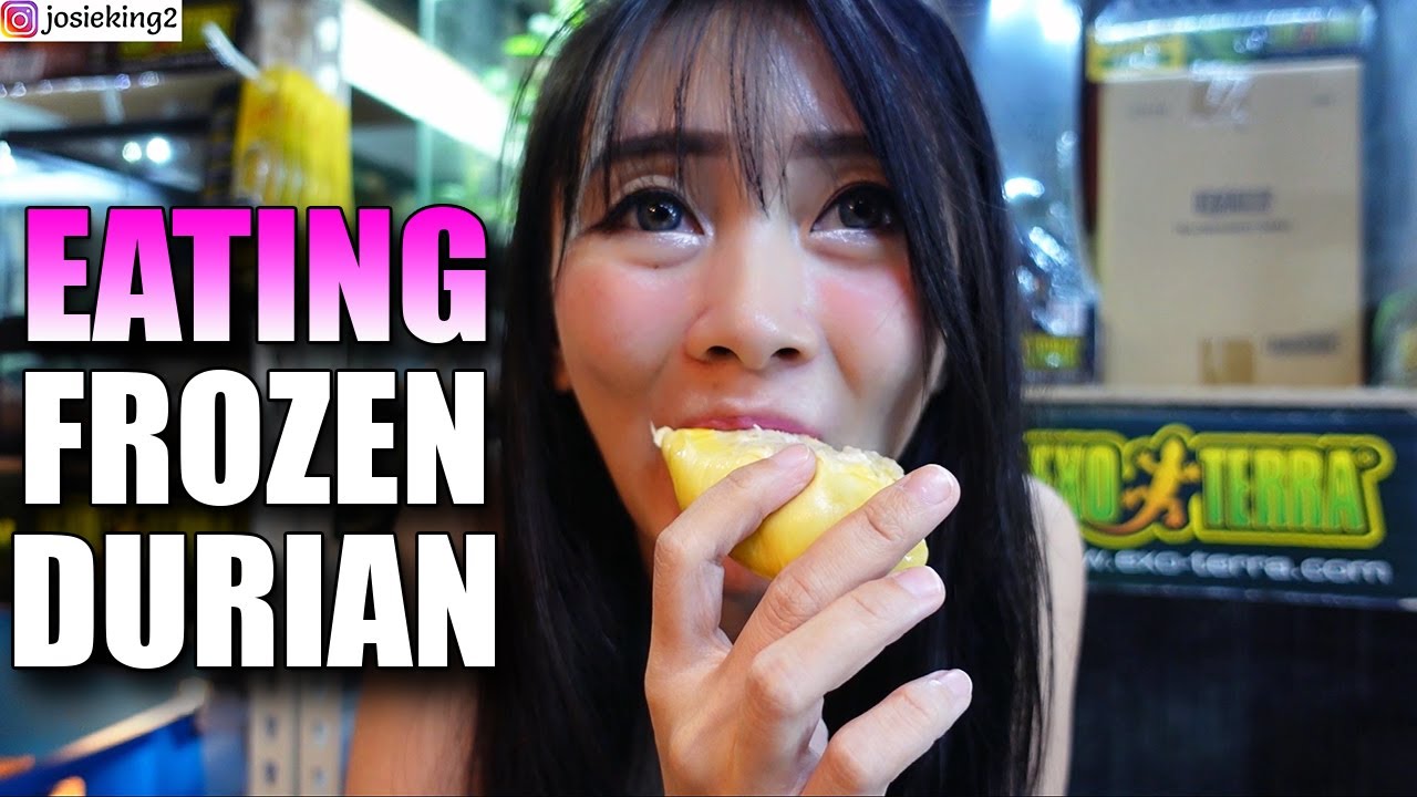 Eating frozen DURIAN!