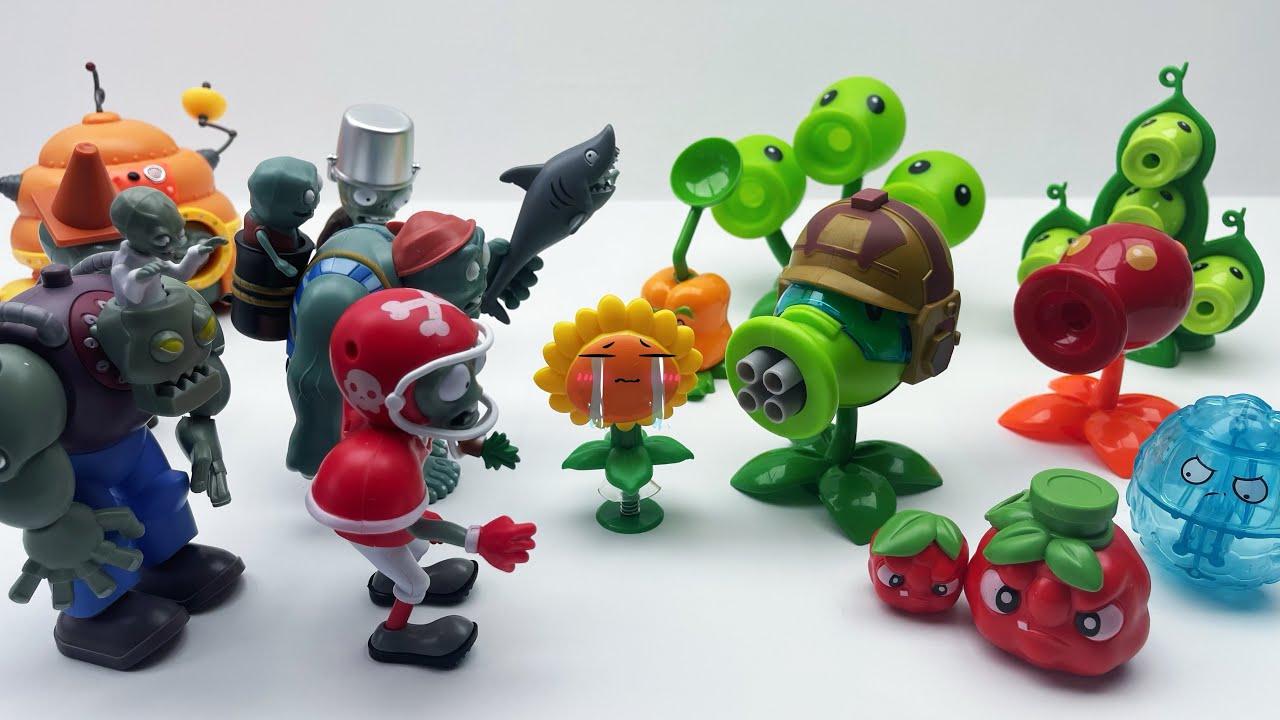 19 Min of Satisfaction Unboxing Plants vs. Zombies Toys Set Peashooter vs. Giant Zombies ｜植物大战僵尸玩具套装