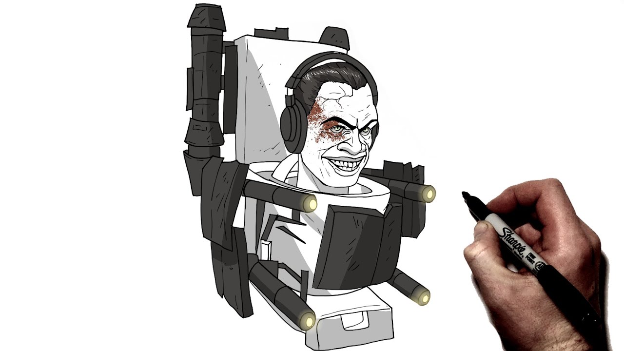 How To Draw G Man Decoy | Step By Step | Skibidi Toilet