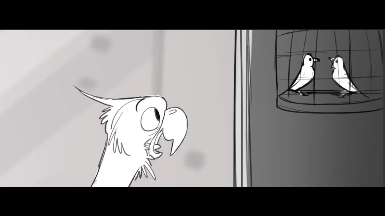 making a cartoon Parrot Short LIVE  | Krita Animation Session