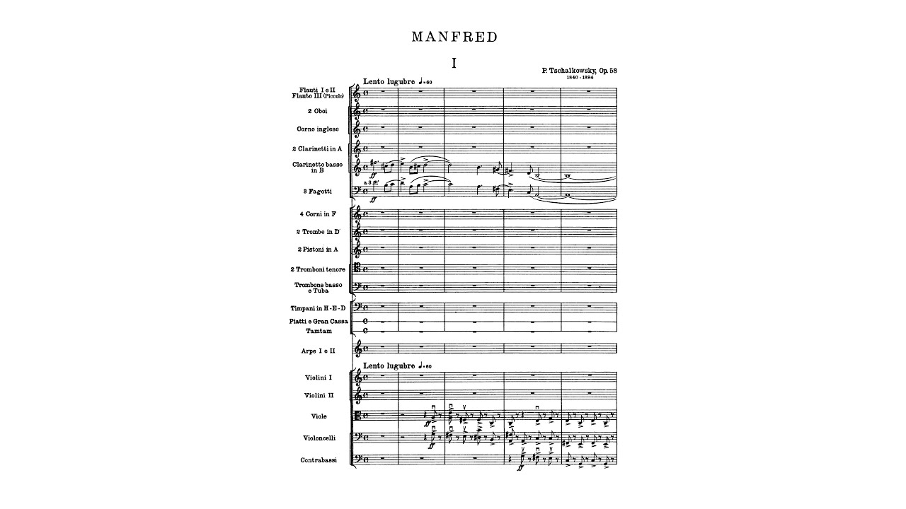 Tchaikovsky: Manfred Symphony in B minor, Op. 58 (with Score)