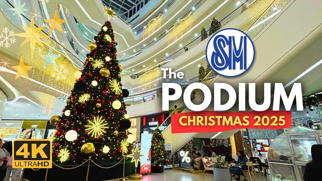 A Classy Christmas at The Podium Mall 2025 🎄| Elegant Mall Tour & Decorations | 4K | Ortigas Center