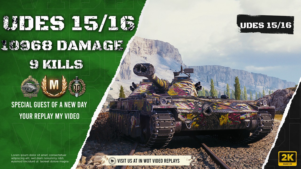 UDES 15/16 Radley-Walters' Medal, 10.9k damage, 9 kills, #worldoftanks,  #wotvideoreplays
