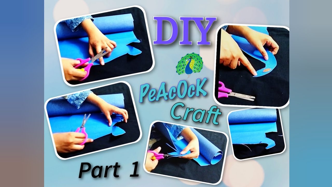 How to make paper Peacock easy | DIY Craft | No Glue Challenge| | Only Paper & Scissor≤🦚✂️