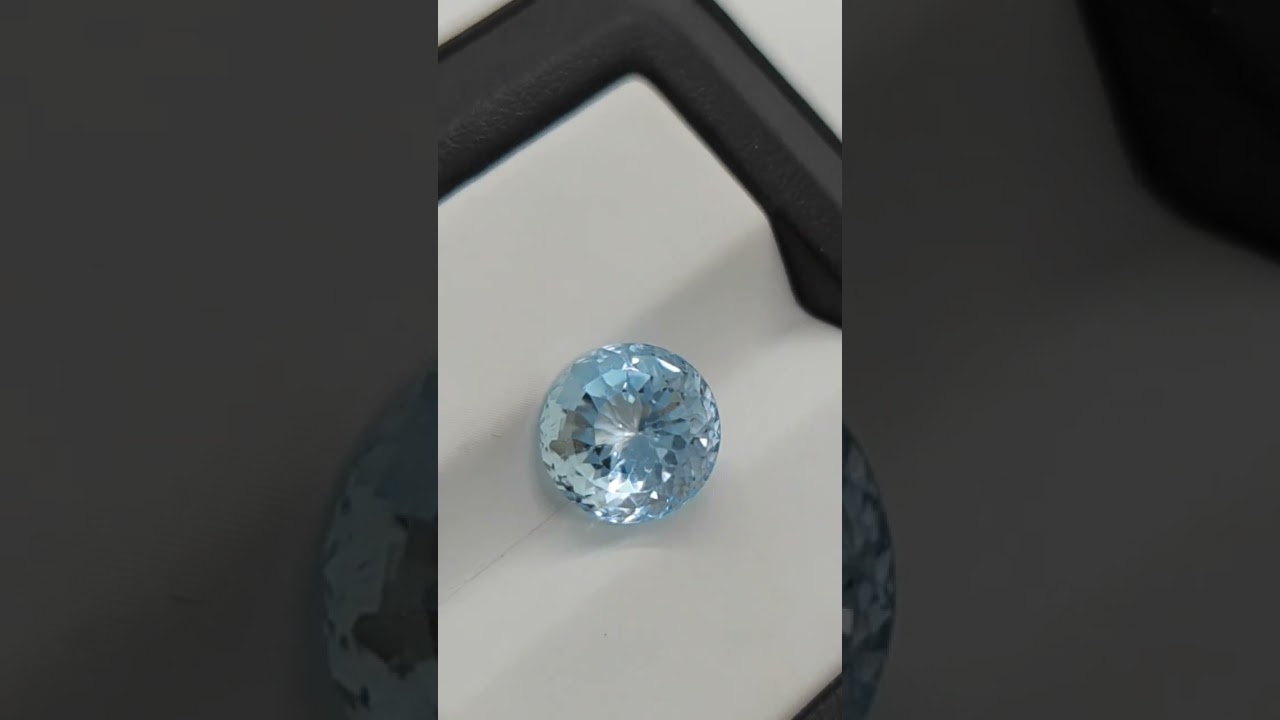 5.27Ct Натуральный голубой #топаз 10мм (Natural #Topaz)