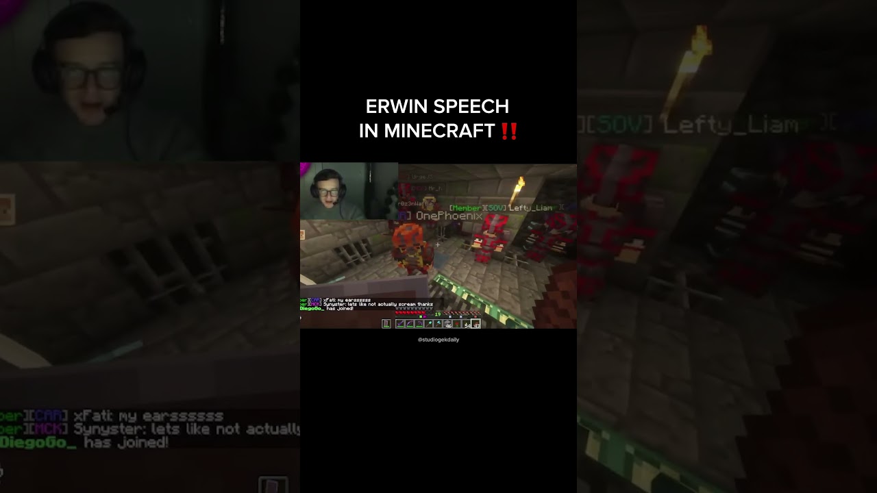 Erwin Speech In Minecraft ⚔️