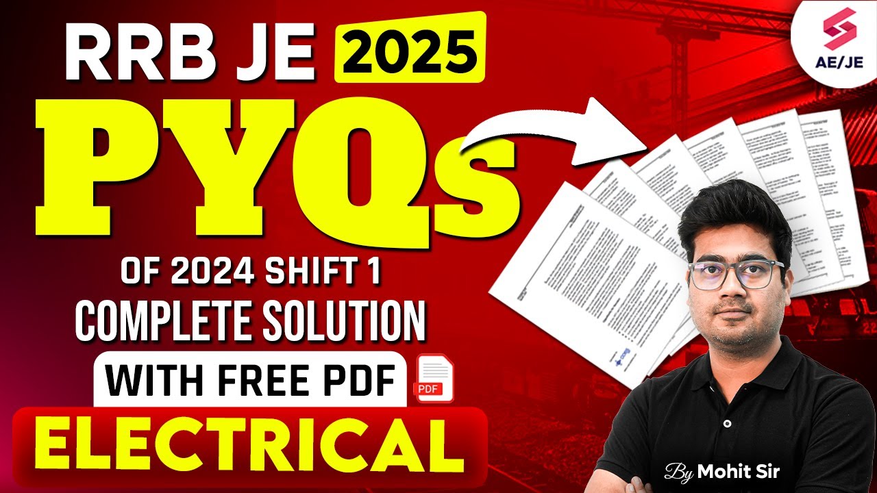 RRB JE 2025 Preparation | RRB JE Electrical Previous Year Question Paper Solution by Mohit Sir