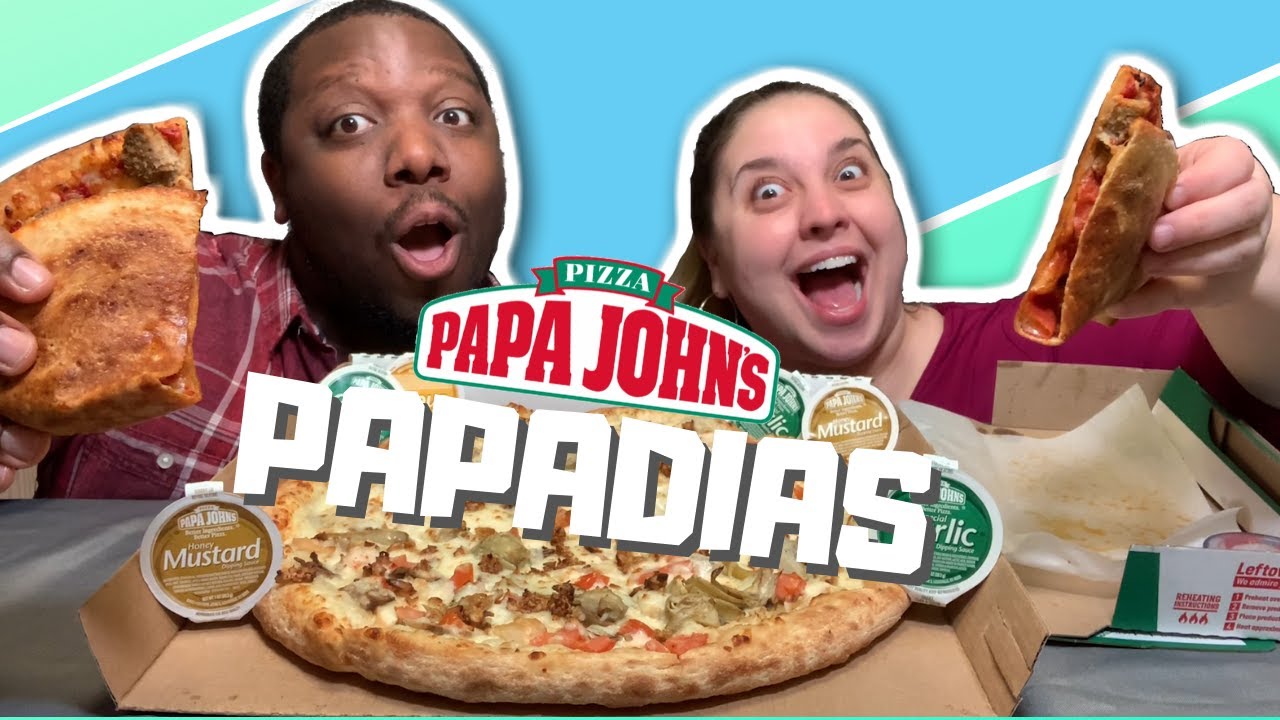 Papa John's Mukbang [Chicken Garlic Pizza + Papadias]