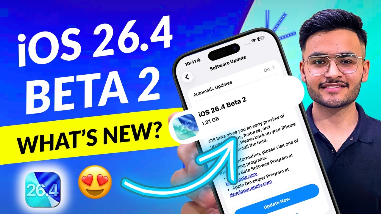 iOS 26.4 Beta 2 Released🔥 New Features, Battery Life (HINDI) | ios 26.4 beta 2 features