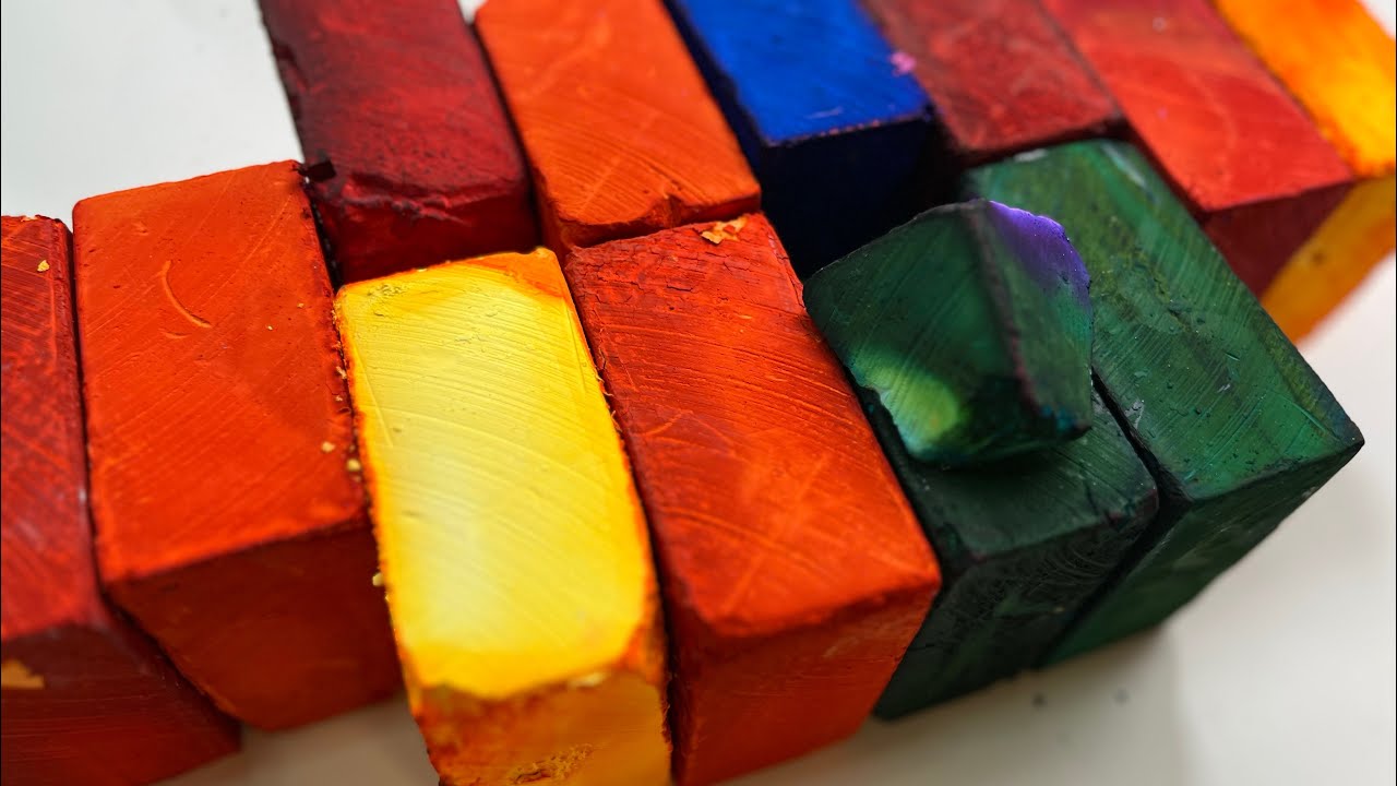 Beautifully Dyed Magking | Dyed Gymchalk & Baby Oil | Satisfying | Asmr