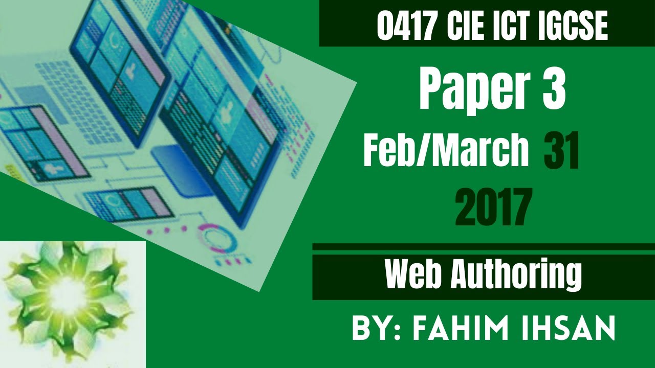 IGCSE ICT 0417/P31/2017 FEB - MARCH WEB PAGE