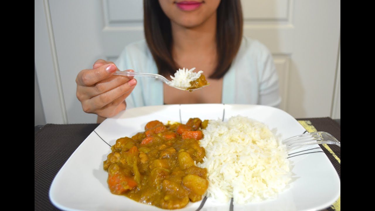 ASMR: Japanese Curry Rice ^_^ Cooking & Eating Sounds