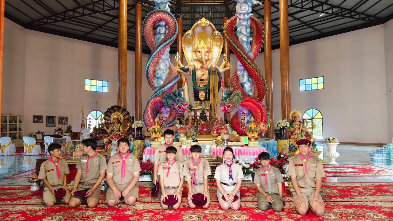เทวสถานพระพิฆเนศแพร่ต้อนรับคณะลูกเสือโรงเรียนถิ่นโอภาส วิทยา ศึกษาเรียนรู้สายศรัทธาและธรรมชาติ