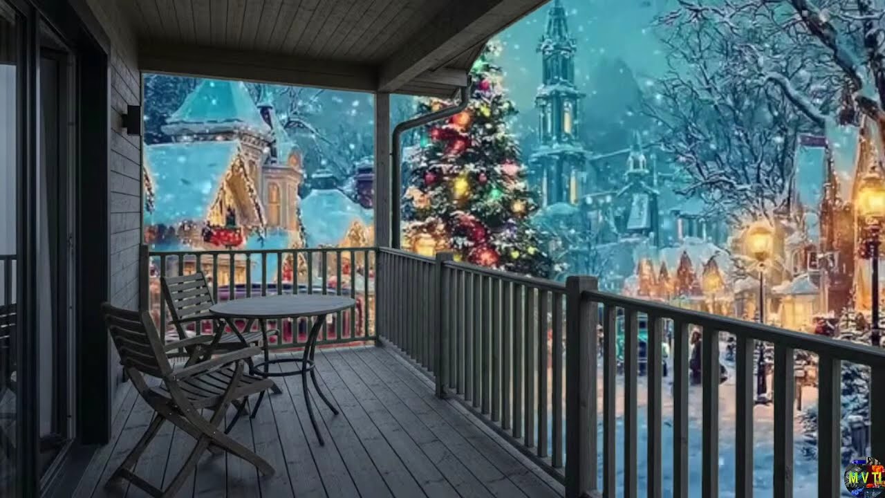 Clima Natalino de Paz 🎄❄️ Neve Caindo para Relaxar, Meditar e Dormir