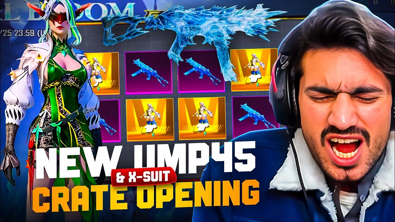 Hit Effect Glacier UMP-45 & X Suit Crate Opening - PUBG Mobile