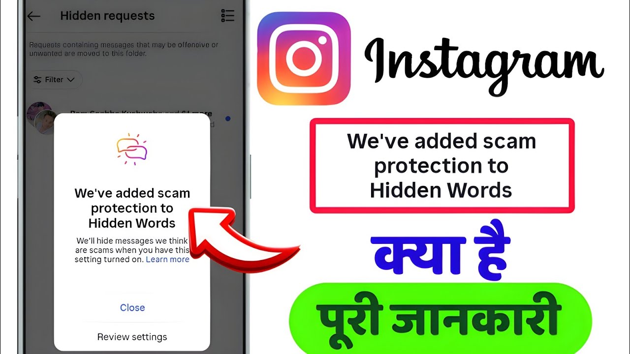 We've added Scam protection to Hidden Words | Instagram | we've added scam protection to hidden 🤔 