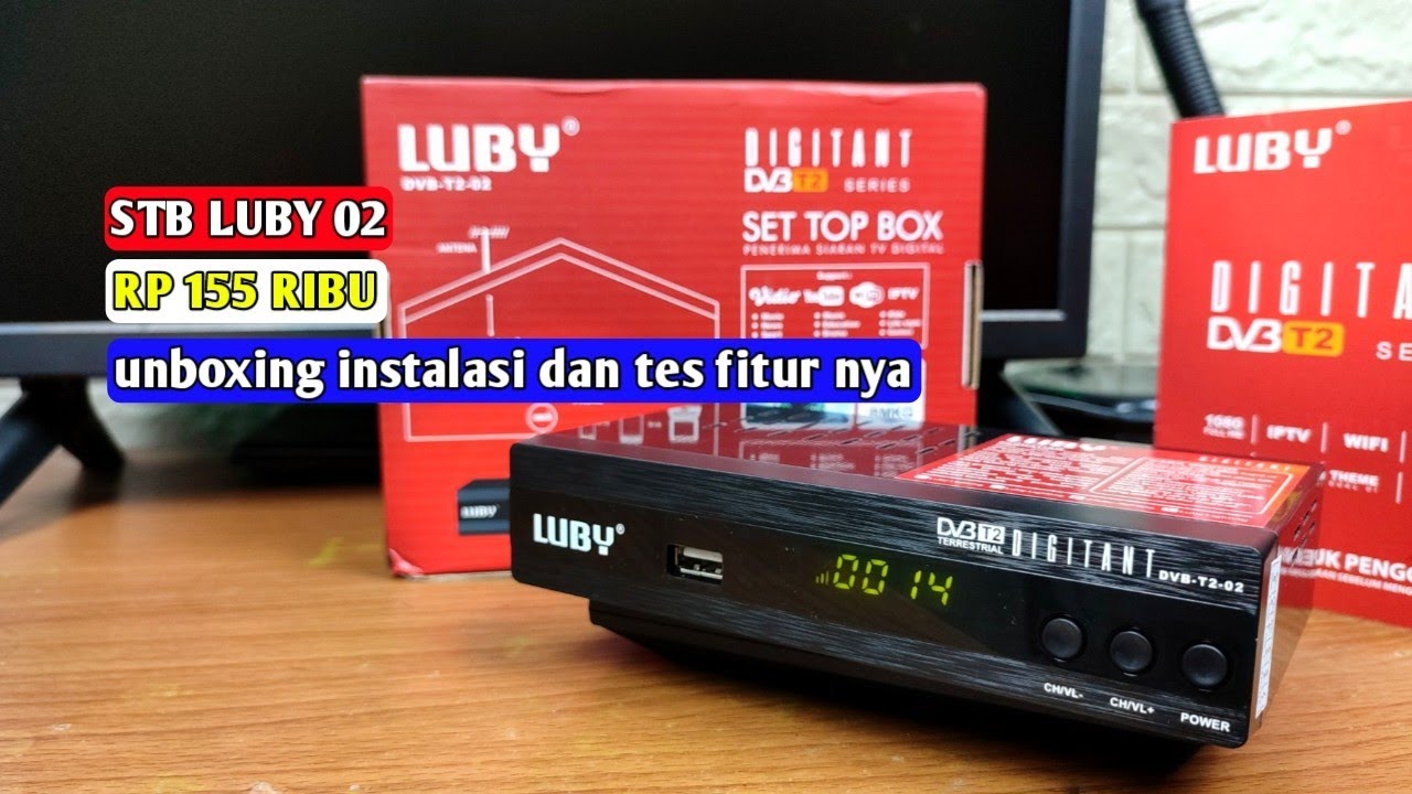 STB LUBY DVB T2 02 + cara pasang set top box luby dvb t2 02 ke tv
