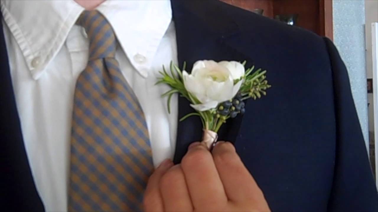 How to put on a boutonniere