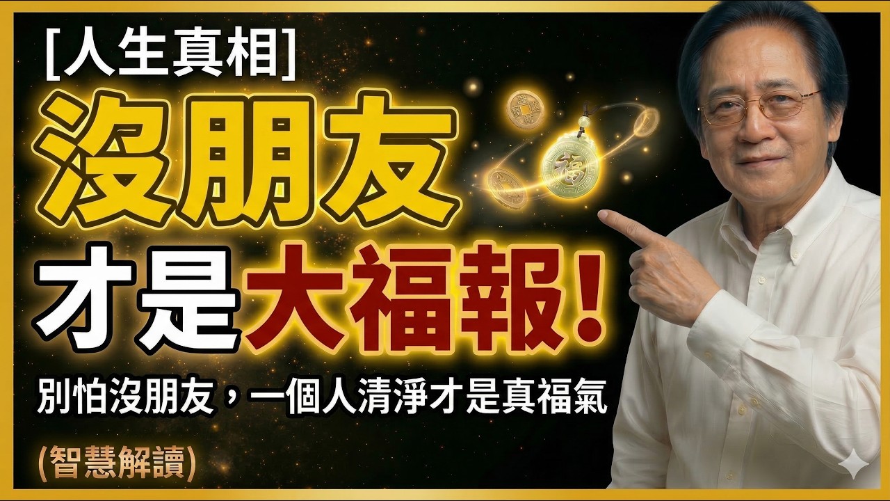 倪海廈：這個時代，沒朋友才是福報，別怕沒朋友，一個人清淨才是真福氣#中年 #社交內耗 #朋友 #獨處 #易經智慧 #能量磁場 #國學 #清淨心 #晚年福報 #轉運