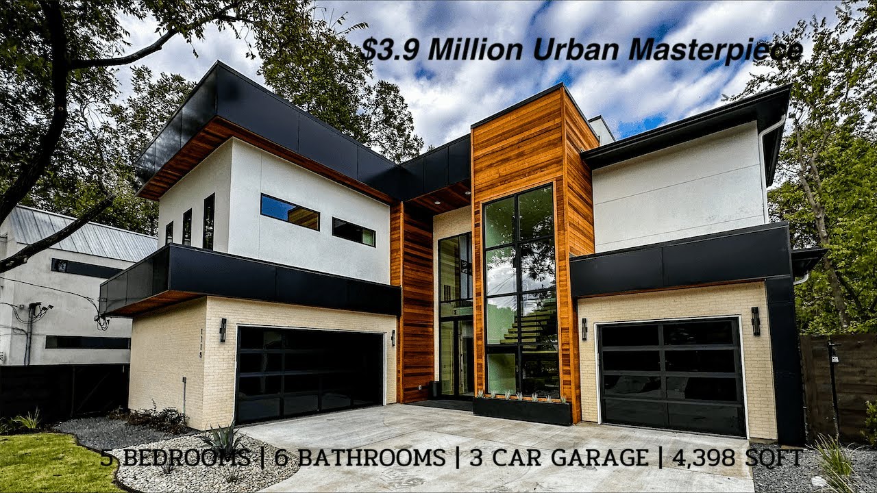 INSIDE ULTRA MODERN LUXURY HOME IN DOWNTOWN AUSTIN, TEXAS | RESORT POOL | FLOATING STAIRCASE