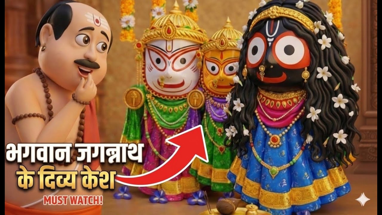 जब भगवान जगन्नाथ ने दिखाए अपने बाल | रहस्यमयी चमत्कार! सच्ची भक्ति कथा 🙏#jagannath #viral #story