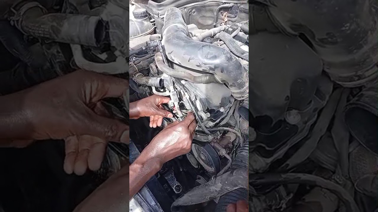 Thermostat fixing in mercedes WDD204 which was stuck and thus leading to car overheating. 