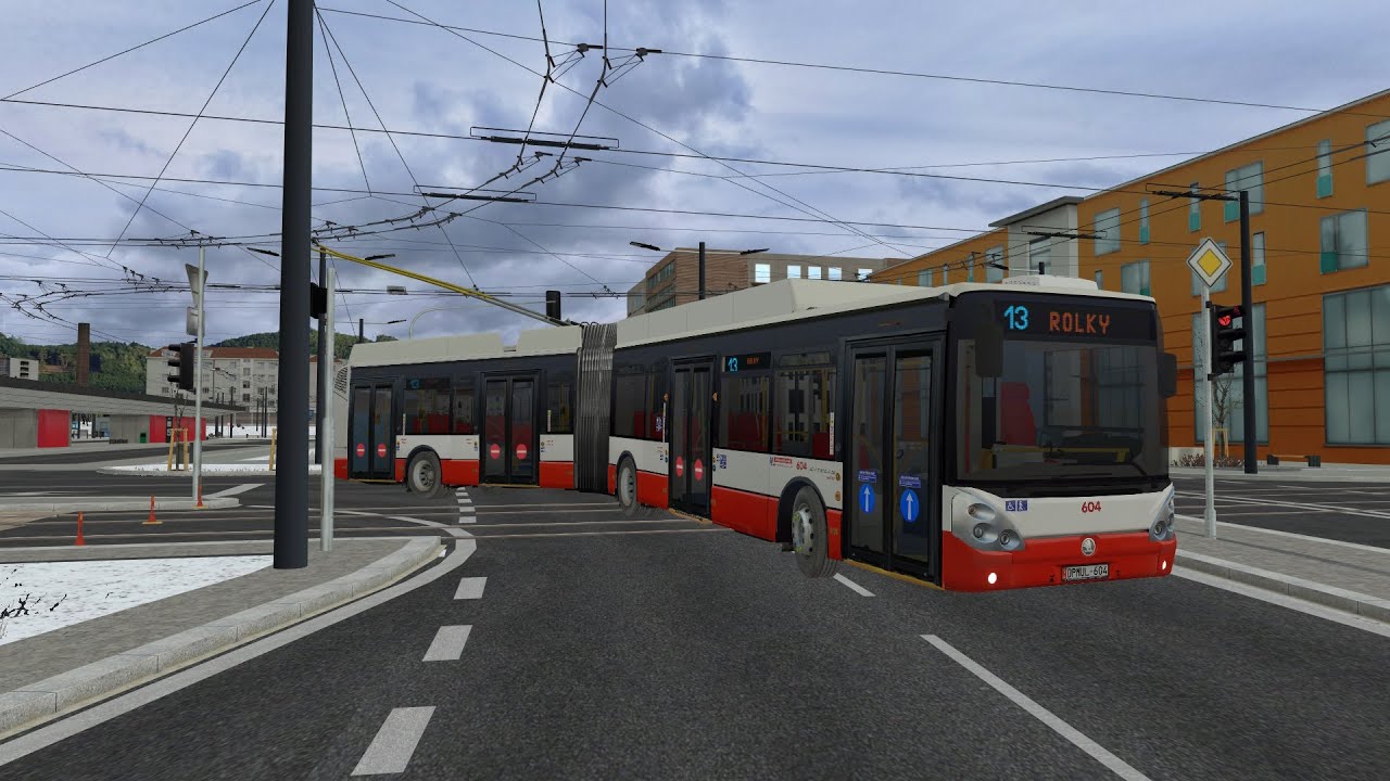 SIMT MHD - Linka 13 Škoda 25Tr 1A DPMUL #604