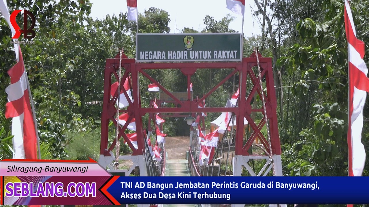 TNI AD Bangun Jembatan Perintis Garuda di Banyuwangi, Akses Dua Desa Kini Terhubung