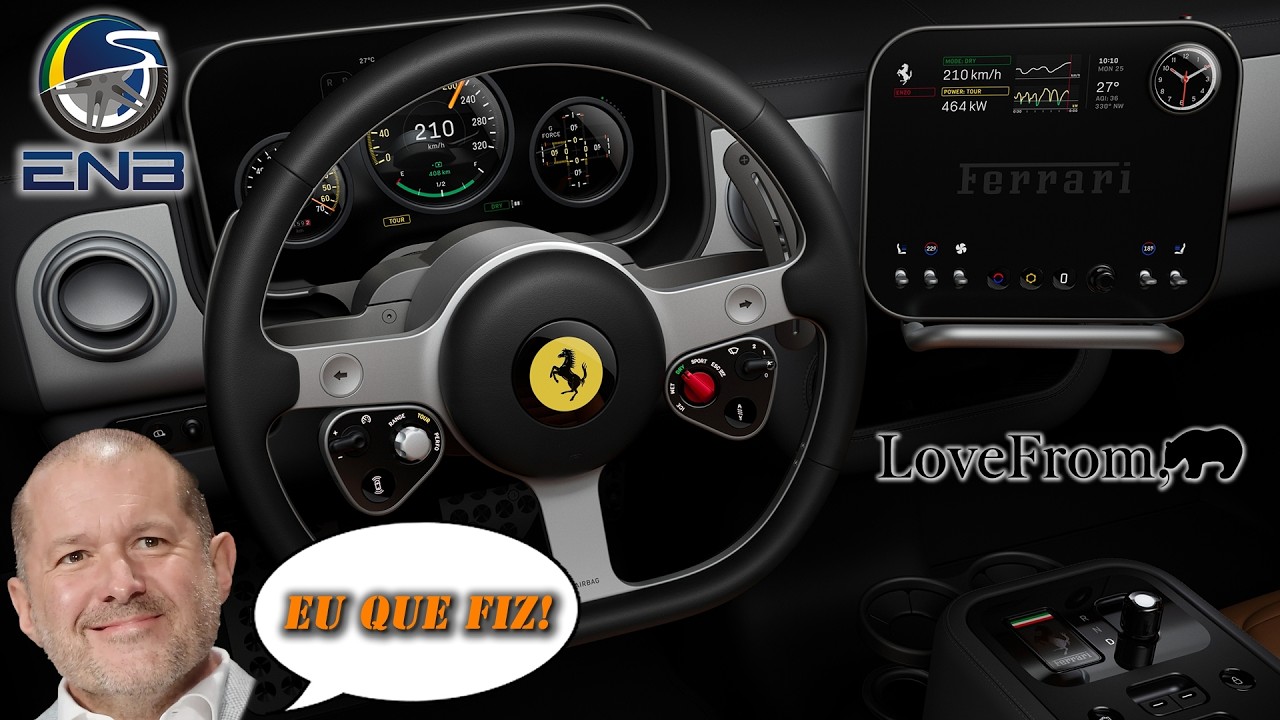 Nota #60 - O interior da Ferrari Luce, quando as telas são deixadas de lado.