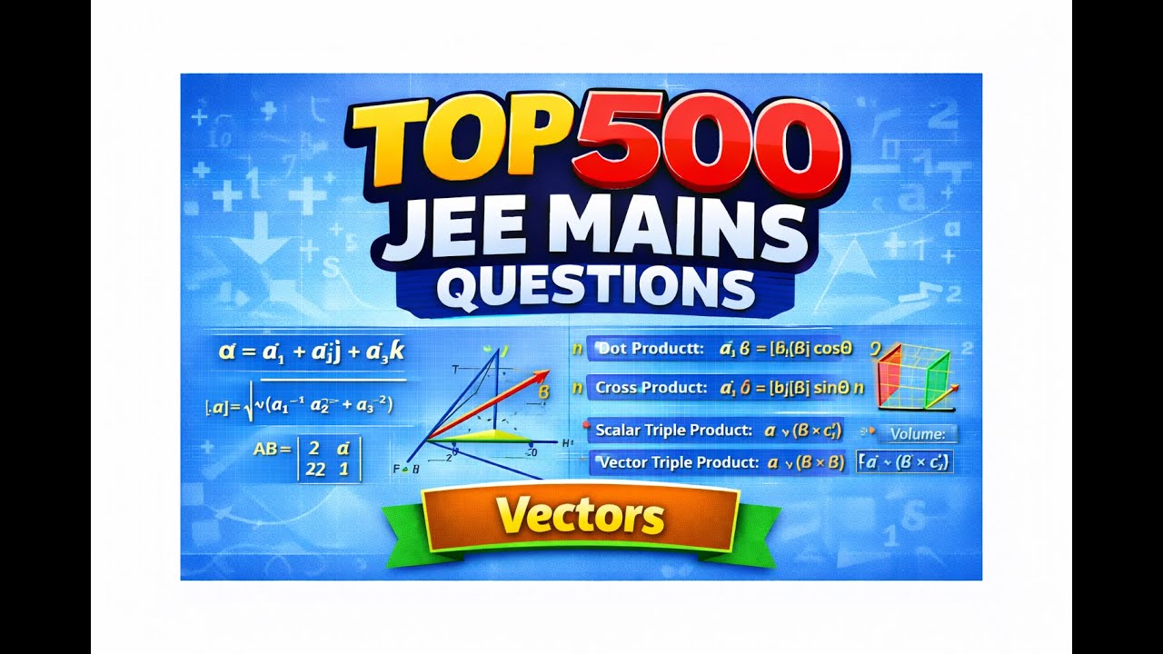 Vectors – Top 500 JEE Mains Maths Questions | Must-Solve Problems