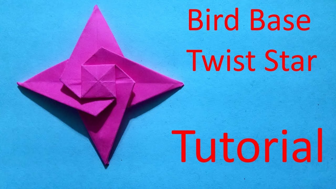 Origami Bird Base Twist Star (Tutorial)