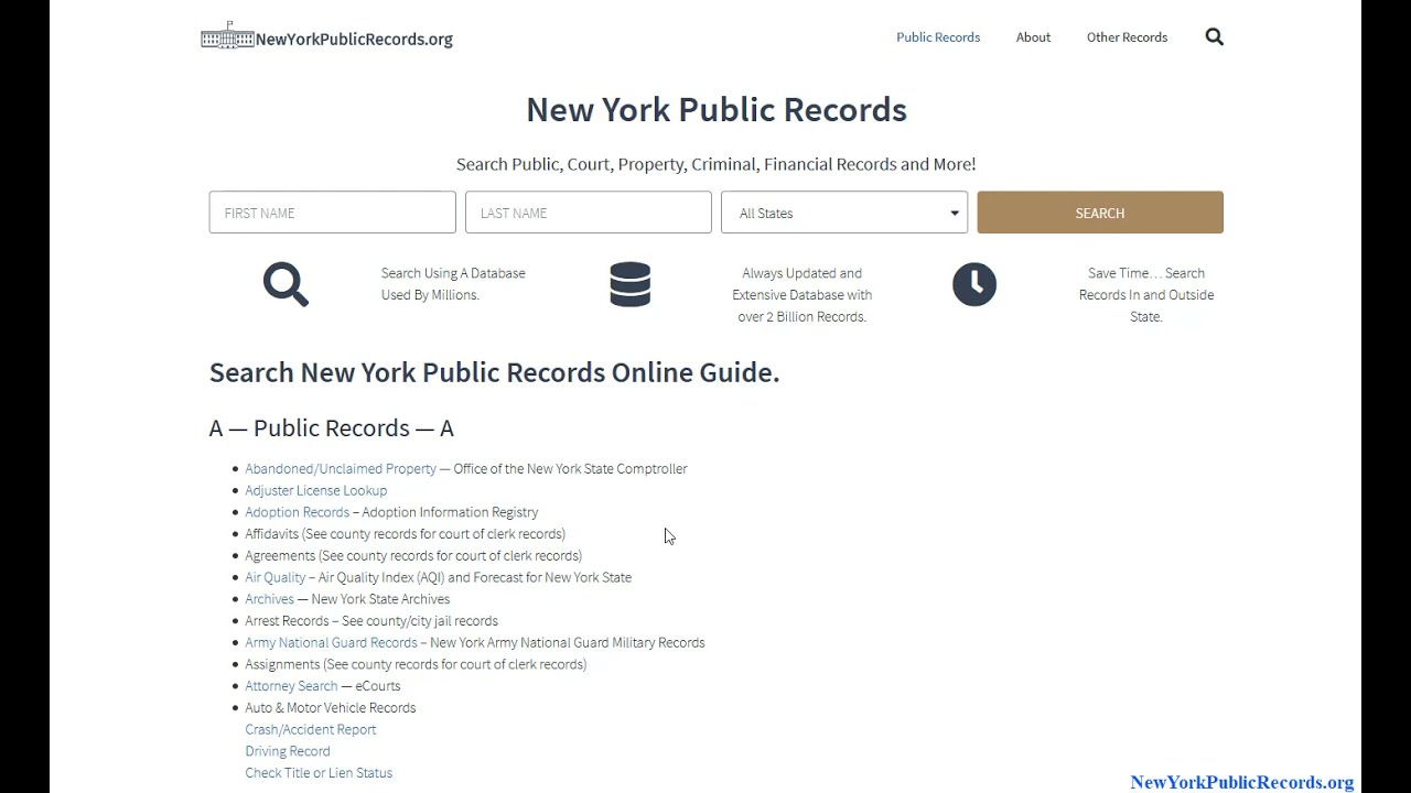 New York Public Records (Search Criminal, Court, And Others Online).