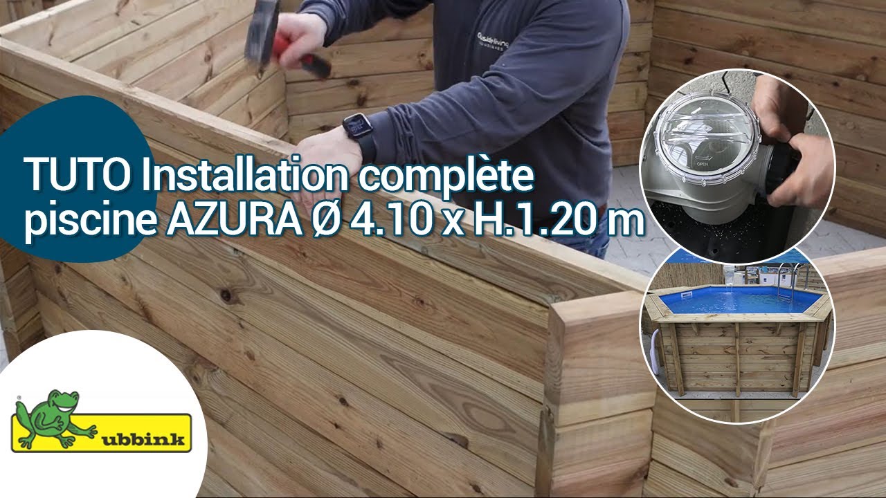 Tuto installation d’une piscine bois Azura hexagonale Ø 4.10 x H.1.20 m - Ubbink