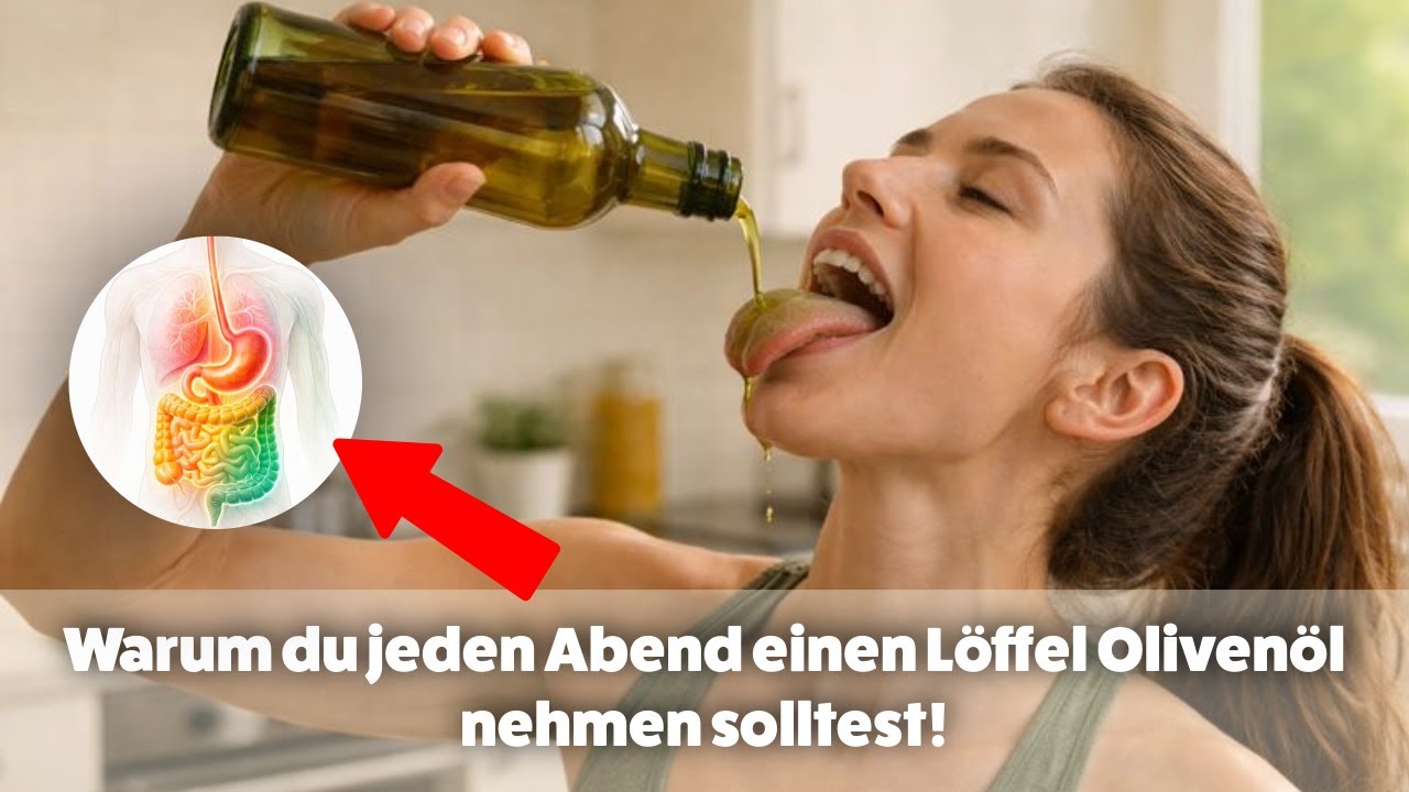 Trink Oliven&ouml;l vor dem Schlafengehen - 7 unglaubliche Effekte, die passieren! 🫒