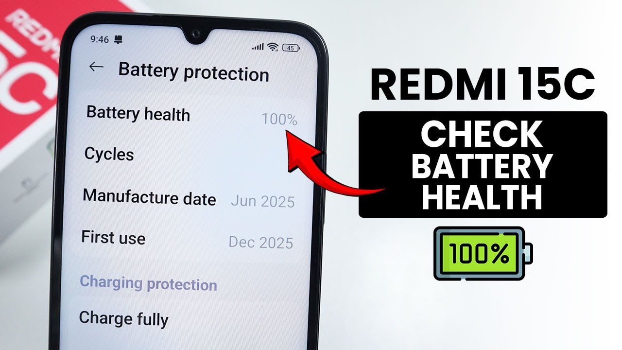 Как проверить состояние батареи на Redmi 15C — информация о состоянии батареи